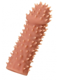 Телесная реалистичная насадка KOKOS Extreme Sleeve 07 с дополнительной стимуляцией - 12,7 см. - KOKOS - в Керчи купить с доставкой