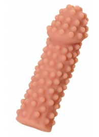 Телесная реалистичная насадка KOKOS Extreme Sleeve 10 с дополнительной стимуляцией - 14,7 см. - KOKOS - в Керчи купить с доставкой