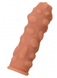 Телесная реалистичная насадка KOKOS Extreme Sleeve 11 с дополнительной стимуляцией - 12,7 см. - KOKOS - в Керчи купить с доставкой