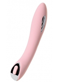 Розовый силиконовый вибратор с электростимуляцией TESLA G-POINT - 21 см. - ToyFa - купить с доставкой в Керчи