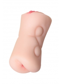 Телесный двусторонний мастурбатор Rich Fruit - вагина и анус - ToyFa - в Керчи купить с доставкой