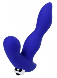 Синий силиконовый вибростимулятор простаты Stroman - 14,5 см. - ToyFa - в Керчи купить с доставкой