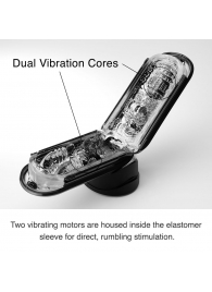 Черный мастурбатор Flip Zero с вибрацией - Tenga - в Керчи купить с доставкой