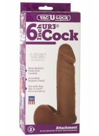 Насадка-мулат для трусиков Vac-U-Lock 6  ULTRASKYN Cock - 17,3 см. - Doc Johnson - купить с доставкой в Керчи