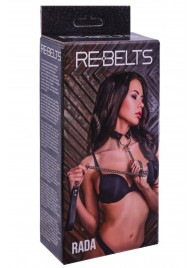 Черный поводок и чокер с кольцом Rada - Rebelts - купить с доставкой в Керчи