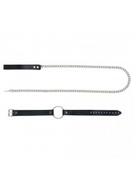 Черный поводок и чокер с кольцом Rada - Rebelts - купить с доставкой в Керчи