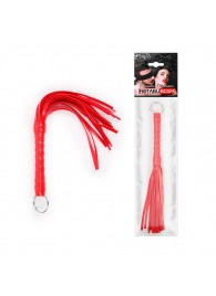 Красная плеть с рукоятью в оплетке - 28 см. - Notabu - купить с доставкой в Керчи