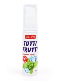Гель-смазка Tutti-frutti со вкусом сладкой мяты - 30 гр. - Биоритм - купить с доставкой в Керчи