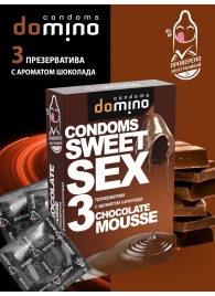 Презервативы для орального секса DOMINO Sweet Sex с ароматом шоколадного мусса - 3 шт. - Domino - купить с доставкой в Керчи