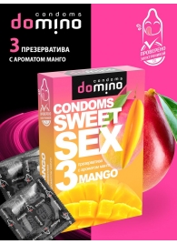 Презервативы для орального секса DOMINO Sweet Sex с ароматом манго - 3 шт. - Domino - купить с доставкой в Керчи