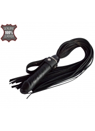 Черная плеть  Ковбой  с ручкой-фаллосом - 55 см. - Sitabella - купить с доставкой в Керчи
