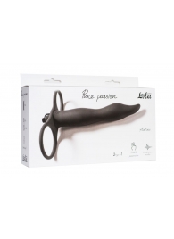 Черная вибронасадка для двойного проникновения Flirtini - 15,9 см. - Lola Games - купить с доставкой в Керчи