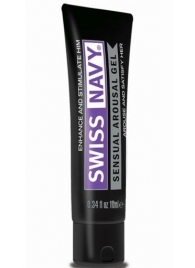 Возбуждающий гель-лубрикант на водной основе Sensual Arousal Lubricant - 10 мл. - Swiss navy - купить с доставкой в Керчи