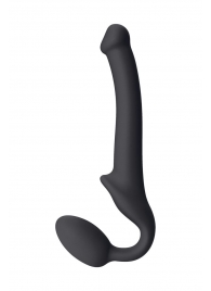 Черный безремневой страпон Silicone Bendable Strap-On S - Strap-on-me - купить с доставкой в Керчи