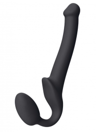 Черный безремневой страпон Silicone Bendable Strap-On S - Strap-on-me - купить с доставкой в Керчи