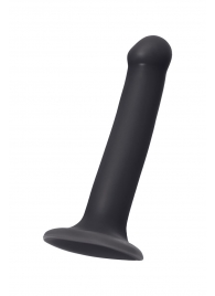 Черный фаллос на присоске Silicone Bendable Dildo M - 18 см. - Strap-on-me - купить с доставкой в Керчи