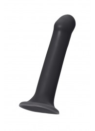 Черный фаллос на присоске Silicone Bendable Dildo L - 19 см. - Strap-on-me - купить с доставкой в Керчи