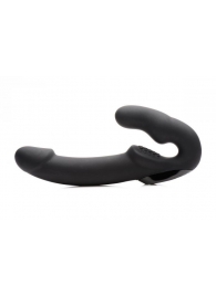 Черный безремневой страпон Urge Silicone Strap On с пультом ДУ - 24 см. - XR Brands - купить с доставкой в Керчи