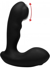 Черный стимулятор простаты Alpha-Pro 7X P-Milker Silicone Prostate Stimulator with Milking Bead - XR Brands - в Керчи купить с доставкой