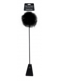 Черный стек Feather Crop с пуховкой на конце - 53,3 см. - Pipedream - купить с доставкой в Керчи