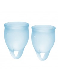 Набор голубых менструальных чаш Feel confident Menstrual Cup - Satisfyer - купить с доставкой в Керчи