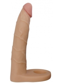 Телесная насадка-фаллоимитатор для двойного проникновения - 17 см. - Lovetoy - купить с доставкой в Керчи