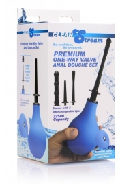 Анальный душ с 3 насадками Premium One-way Valve Anal Douche Set - XR Brands - купить с доставкой в Керчи