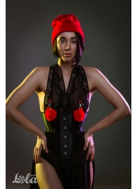 Зажимы на соски Angelic с красными меховыми шариками - Lola Games - купить с доставкой в Керчи