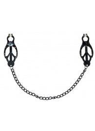 Зажимы на соски Darkside с цепочкой - Lola Games - купить с доставкой в Керчи