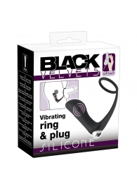 Черное эрекционное кольцо с анальной вибропробкой Vibrating Ring   Plug - Orion - в Керчи купить с доставкой