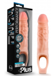 Телесный реалистичный фаллоудлинитель 9 Inch Silicone Cock Sheath Penis Extender - 22,86 см. - Blush Novelties - в Керчи купить с доставкой