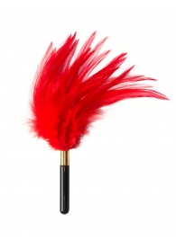Красный перьевой тиклер Plume - 23 см. - Lola Lingerie - купить с доставкой в Керчи