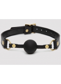 Черный кляп-шар Bound to You Faux Leather Ball Gag - Fifty Shades of Grey - купить с доставкой в Керчи