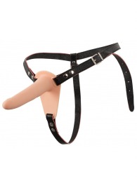 Телесный поясной страпон с вибрацией Vibrating Strap-On - 15,7 см. - Orion - купить с доставкой в Керчи