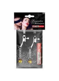 Оригинальные зажимы на соски с желтыми шариками - Notabu - купить с доставкой в Керчи