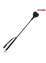 Черный стек с наконечником-сердечком - 54 см. - Notabu - купить с доставкой в Керчи