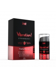 Жидкий интимный гель с эффектом вибрации Vibration! Strawberry - 15 мл. - INTT - купить с доставкой в Керчи