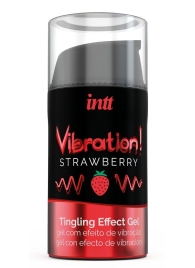 Жидкий интимный гель с эффектом вибрации Vibration! Strawberry - 15 мл. - INTT - купить с доставкой в Керчи
