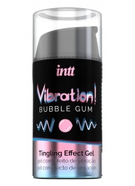 Жидкий интимный гель с эффектом вибрации Vibration! Bubble Gum - 15 мл. - INTT - купить с доставкой в Керчи