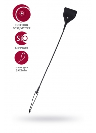 Черный гладкий стек с тонкой ручкой - 48 см. - ToyFa - купить с доставкой в Керчи