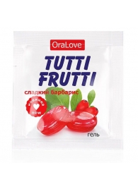 Гель-смазка Tutti-frutti со вкусом барбариса - 4 гр. - Биоритм - купить с доставкой в Керчи