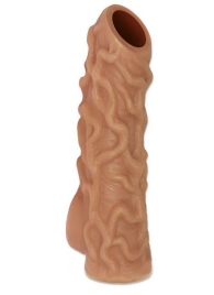 Телесная насадка с венками и открытой головкой Nude Sleeve S - 10 см. - KOKOS - в Керчи купить с доставкой