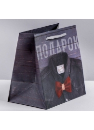 Ламинированный квадратный пакет «Мужской стиль» - 14 х 14 х 9 см. - Сима-Ленд - купить с доставкой в Керчи