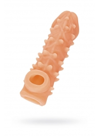 Телесная закрытая насадка с пупырышками Cock Sleeve Size M - 15,6 см. - KOKOS - в Керчи купить с доставкой