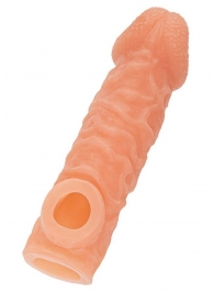 Телесная закрытая насадка с шершавой головкой Cock Sleeve Size L - 17,6 см. - KOKOS - в Керчи купить с доставкой