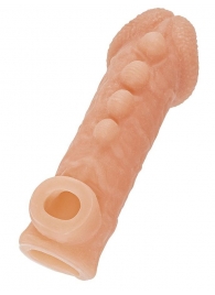 Телесная закрытая насадка с шишечками Cock Sleeve Size L - 17,6 см. - KOKOS - в Керчи купить с доставкой