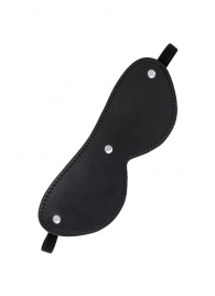 Черная кожаная маска Anonymo с мягким подкладом - ToyFa - купить с доставкой в Керчи