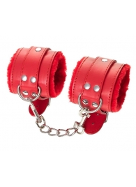 Красные наручники Anonymo из искусственной кожи - ToyFa - купить с доставкой в Керчи