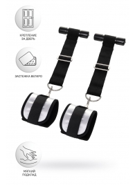 Черно-серебристые фиксаторы для рук на дверь Anonymo - ToyFa - купить с доставкой в Керчи