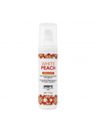 Разогревающее массажное масло Gourmet White Peach Organic с органическими ингредиентами - 50 мл. - Exsens - купить с доставкой в Керчи